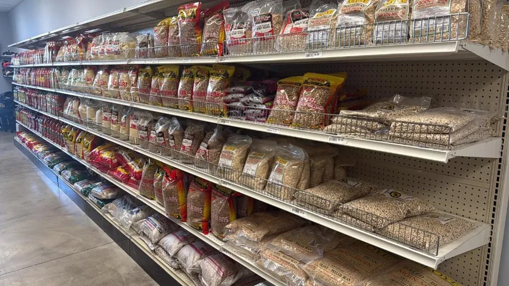Beans and grains shelf