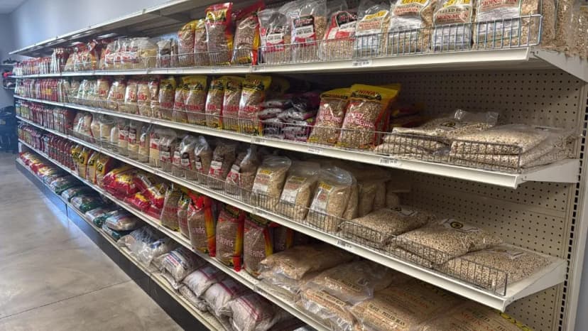 Grains and beans section