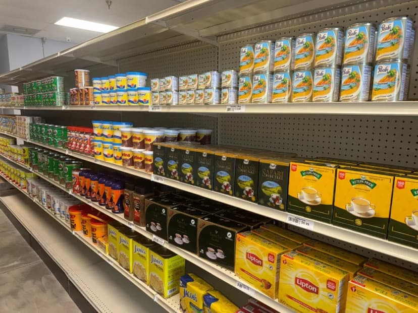 Canned goods aisle